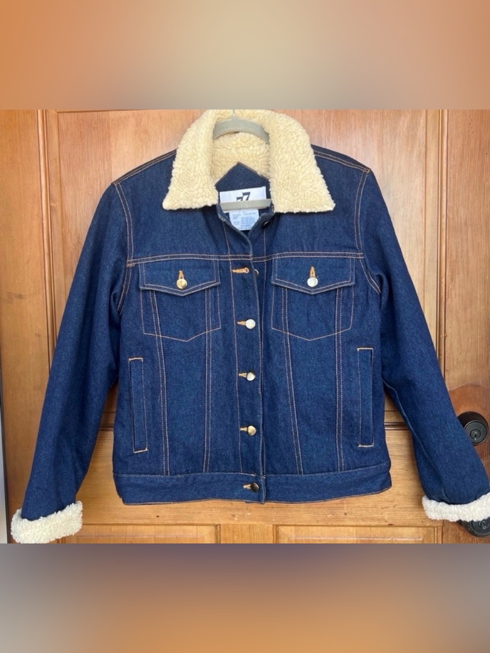 77 Seventy Seven Jean and Sherpa Lined Jacket L